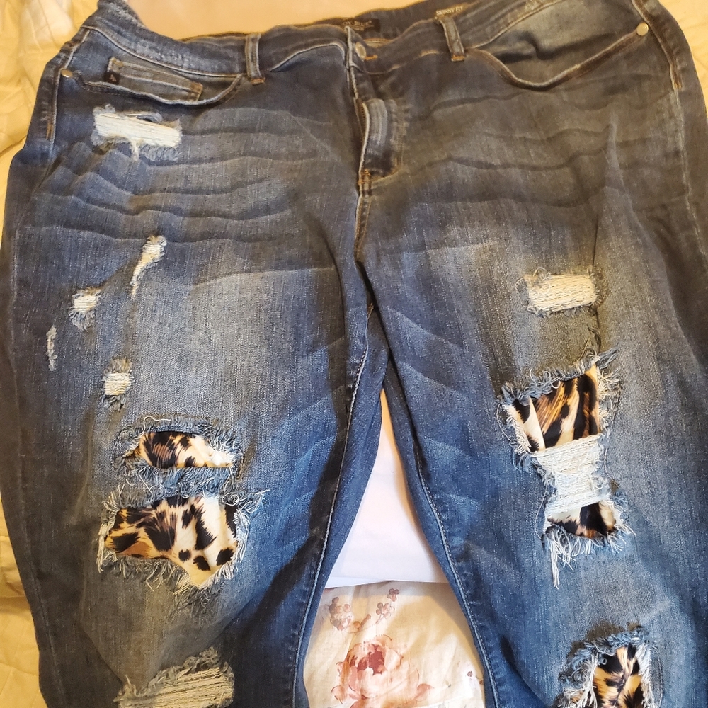 Judy Blue leopard patch jeans